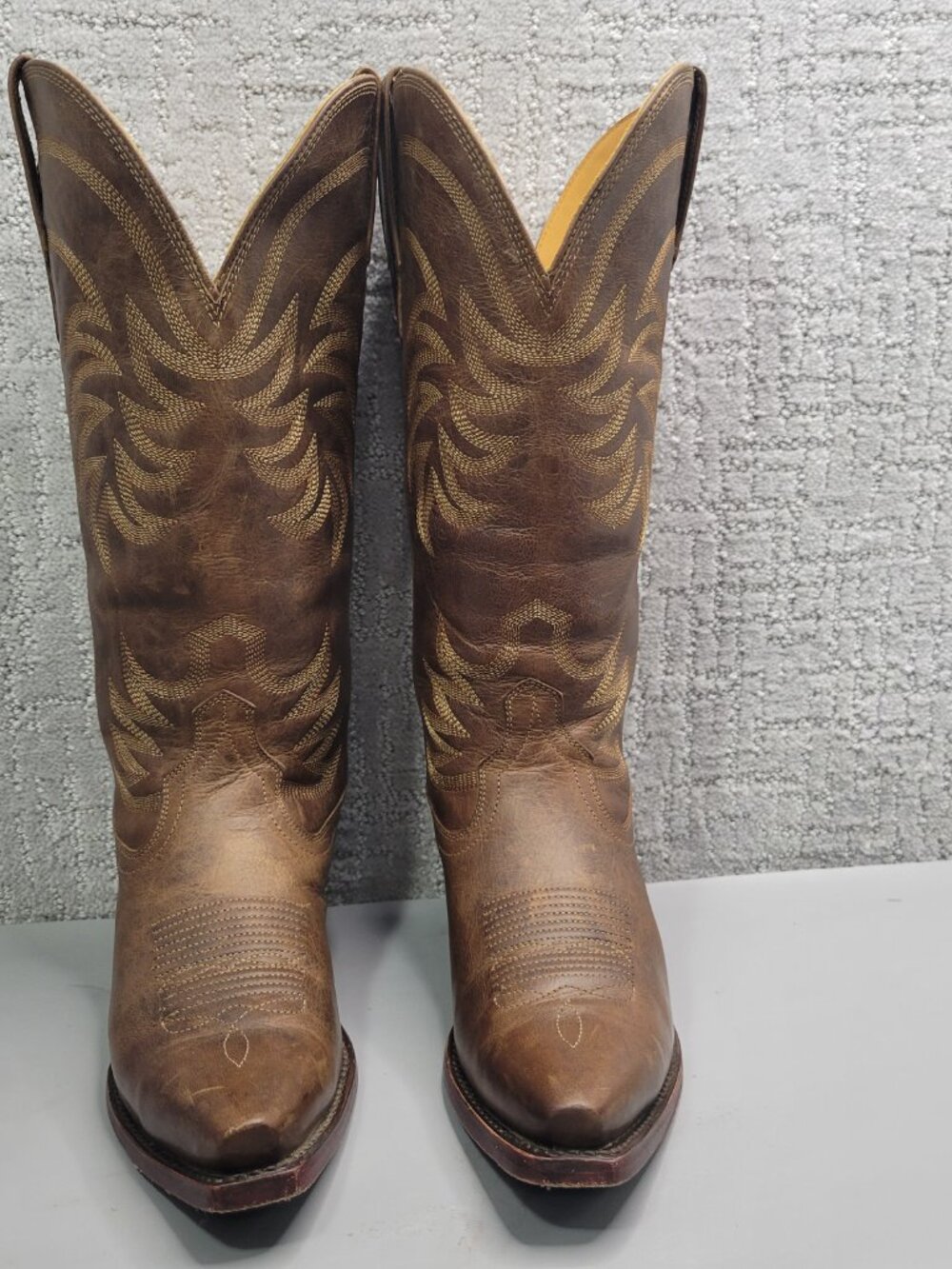 Tecovas The Annie Women's Size US 7BW Cafe Goat Cowgirl 14" Boots